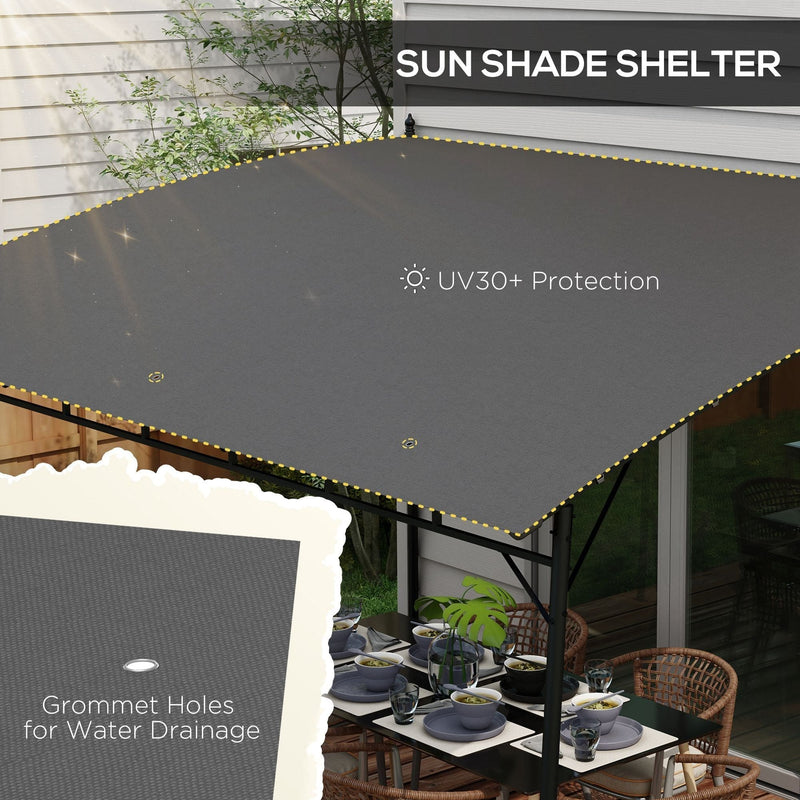 3x4m Grey Pergola Sun Shade