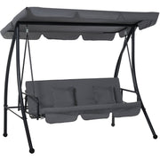 2-in-1 3 Seater Patio Swing Chair Lounger With Cushions Outsunny