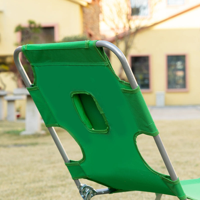 Sun Lounger With Face Hole Outsunny