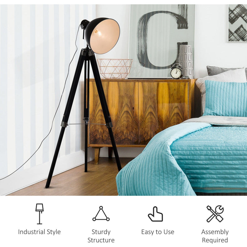 Industrial Tripod Floor Lamp