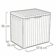 Keter City Outdoor Storage Box Plastic Waterproof Lockable Garden 113L Grey EBay