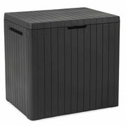 Keter City Outdoor Storage Box Plastic Waterproof Lockable Garden 113L Grey EBay
