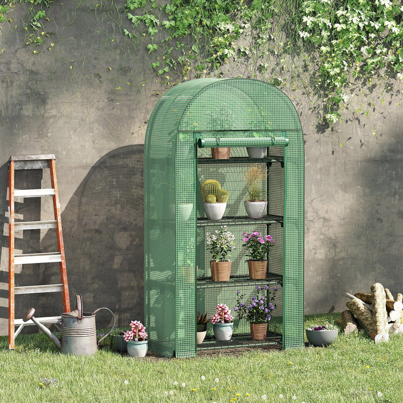 Portable Mini Greenhouse, 80x49x160cm, Green