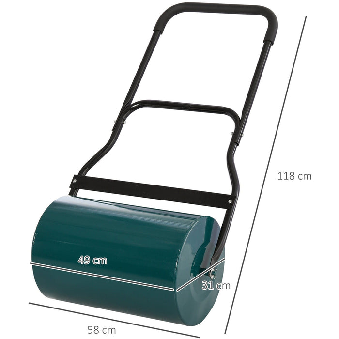 40L Lawn Roller, Collapsible Handle, Water/Sand Filled