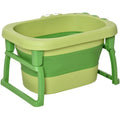 Collapsible Baby Bath Tub, Green, 0-6 Years Homcom