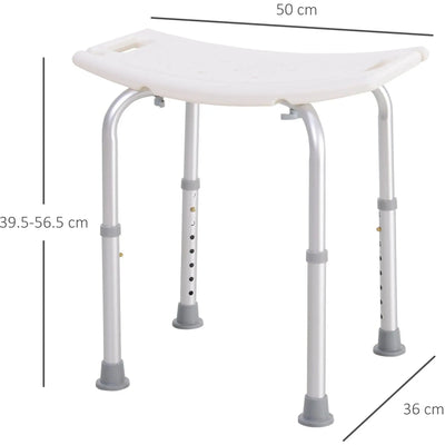 Shower Seat, Adjustable Height Homcom