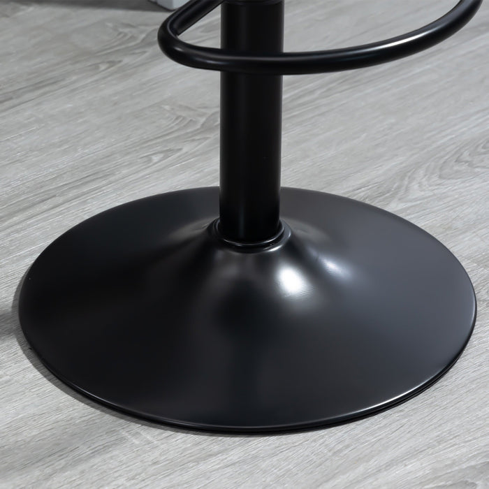 Swivel Barstools Set of 2, PU Leather, Steel Base