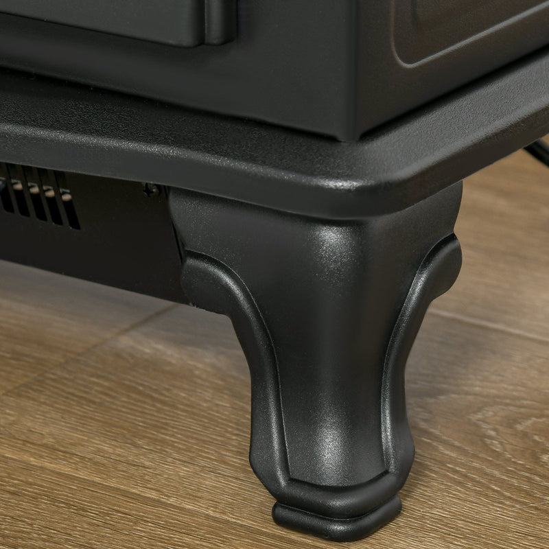 Electric Fireplace Stove Heater, LED Flame, 1000W/2000W