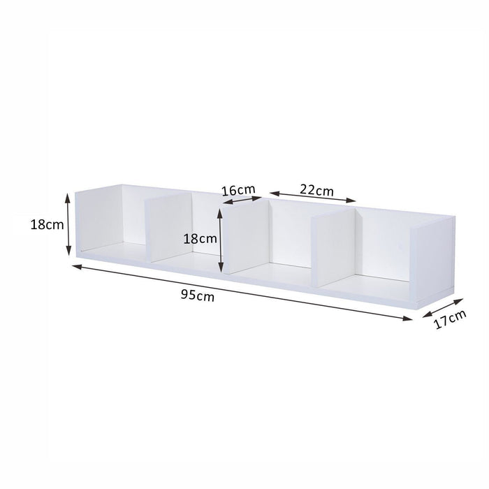 Cube Wall Shelves, 95L x 17W x 18H cm