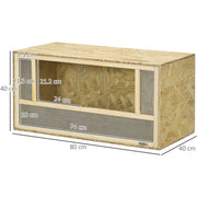 Reptile Terrarium with Sliding Doors - For Lizards Pawhut