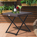 Square Rattan Coffee Table Outsunny