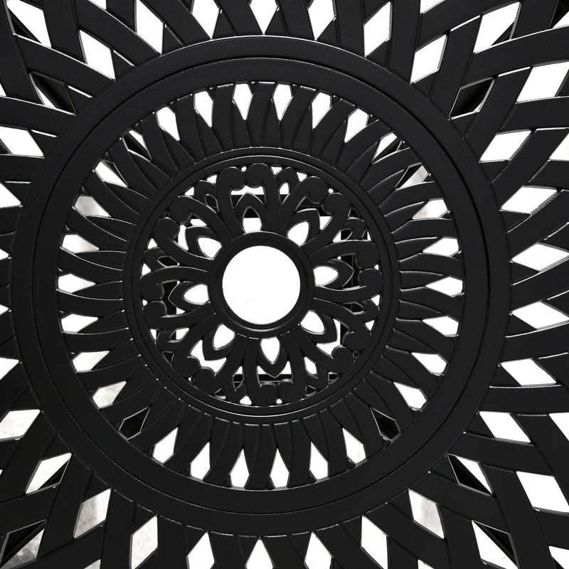 Round Garden Table with Parasol Hole