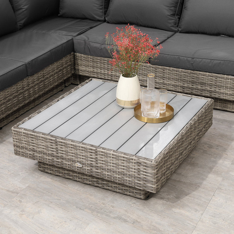 Garden Furniture Corner Sofa & Coffee Table Set