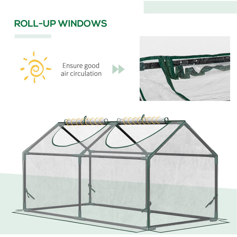 Portable Mini Greenhouse, 120 x 60 x 60 cm, Clear