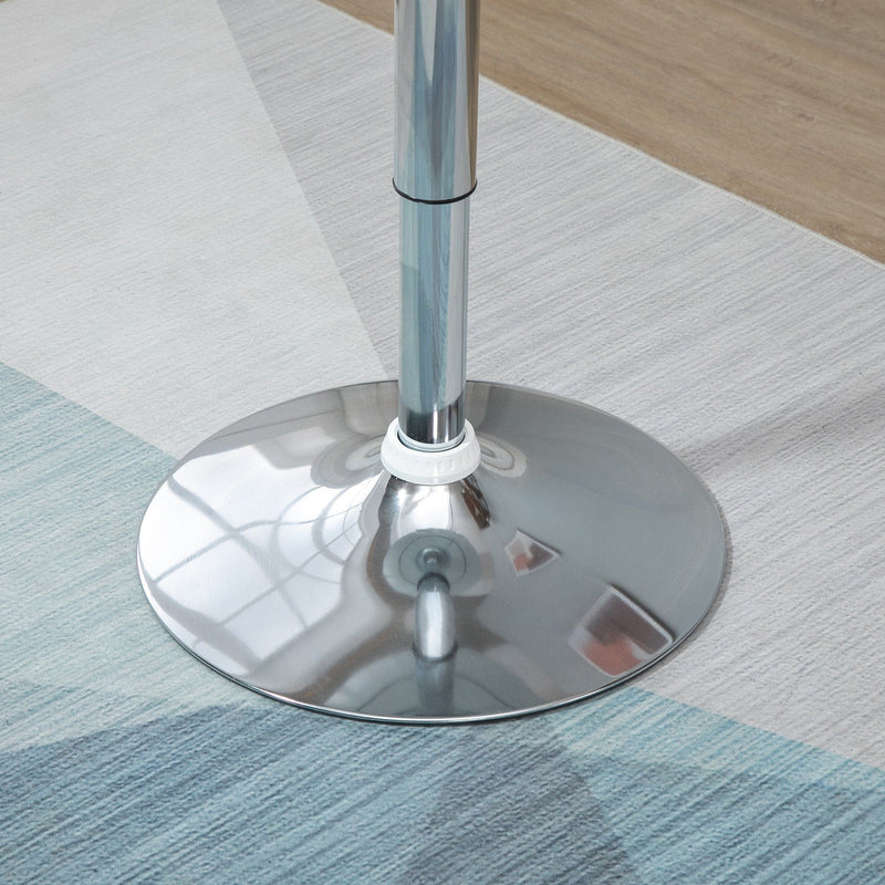 Modern White Round Bar Table With Adjustable Height