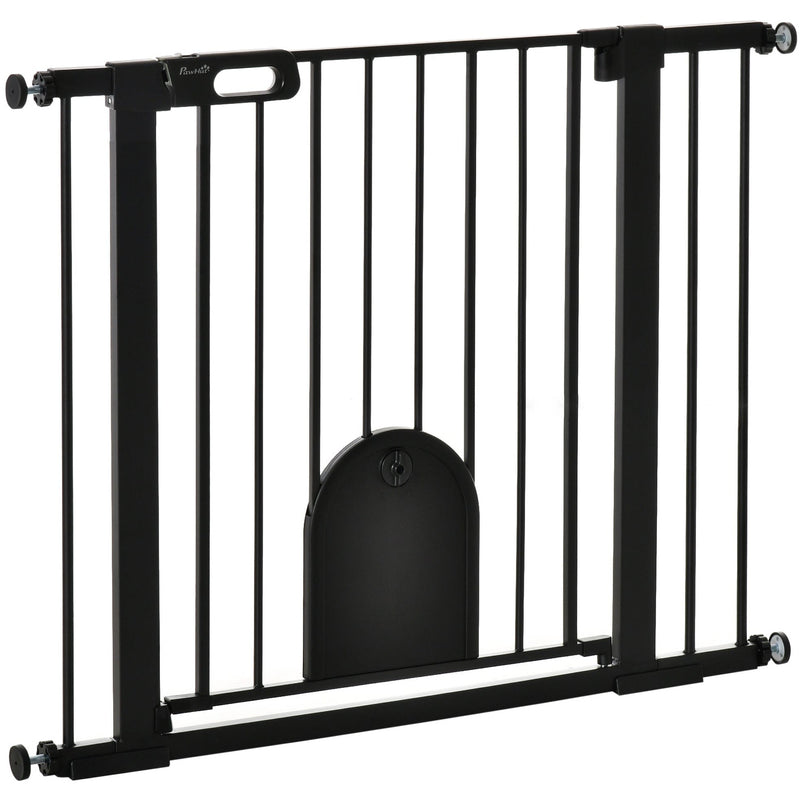 Extra Wide Pet Safety Gate, Black, 75-103cm