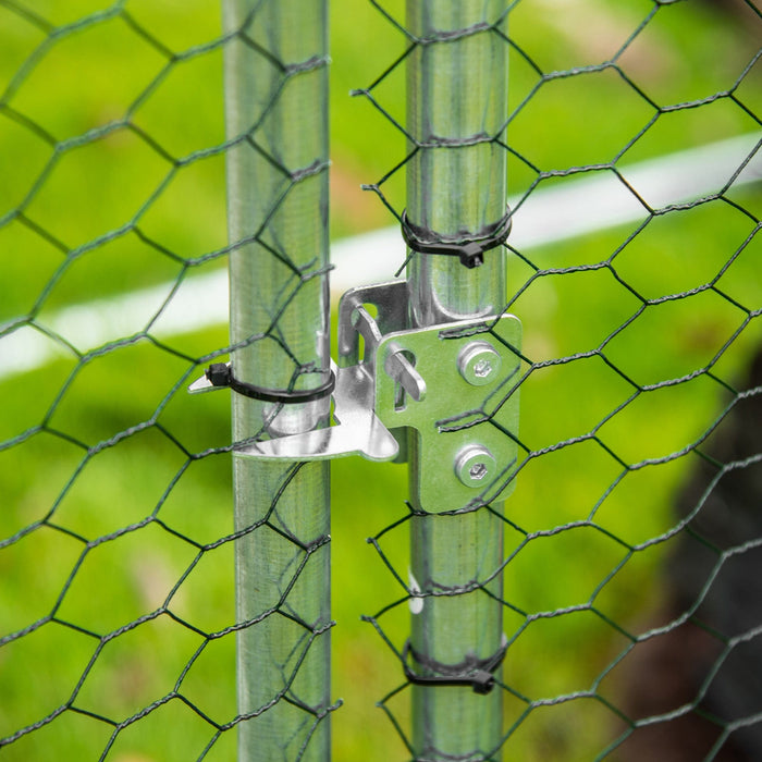 Large Galvanised Walk In Chicken Run w/ Water-Resist Cover