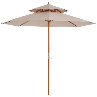 Large Outdoor Umbrella, 2.7m, 2 Tier Outsunny