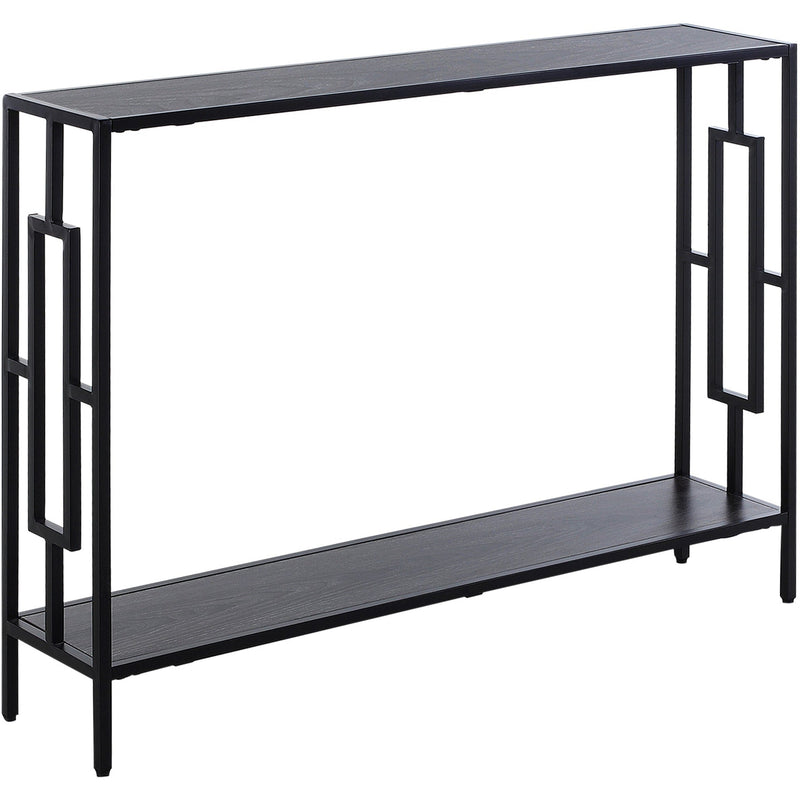 Industrial Console Table With Storage, Grey/Black