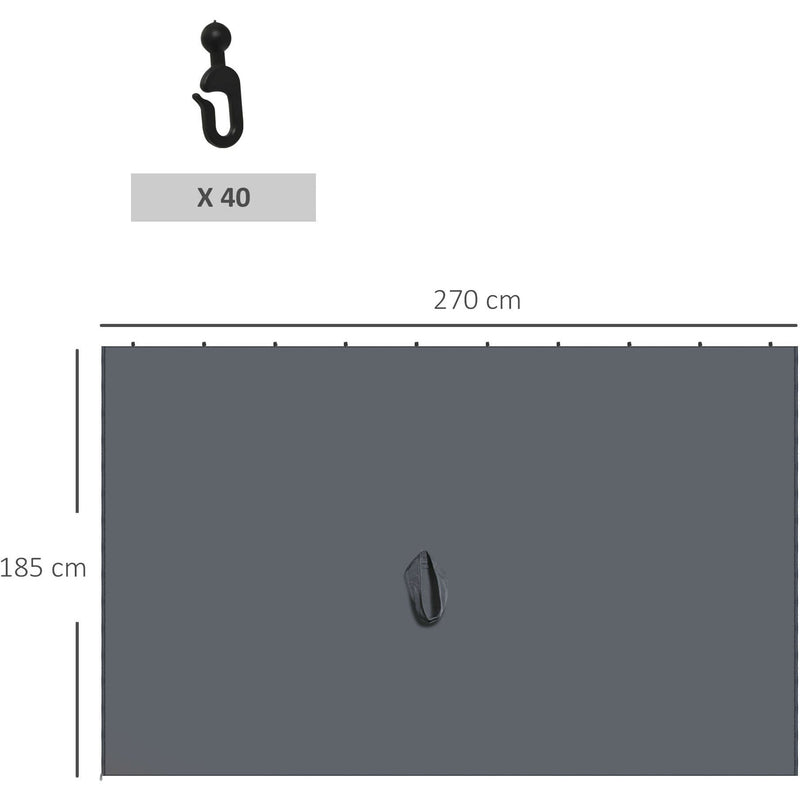 4 Sides For Gazebo Curtain Sidewalls, Fits Most 3x3m Gazebos