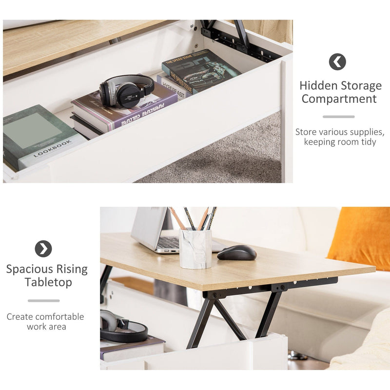 Lift Top Storage Coffee Table for Living Room