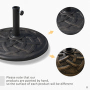 Parasol Base for 38mm and 48mm Poles - Bronze Outsunny