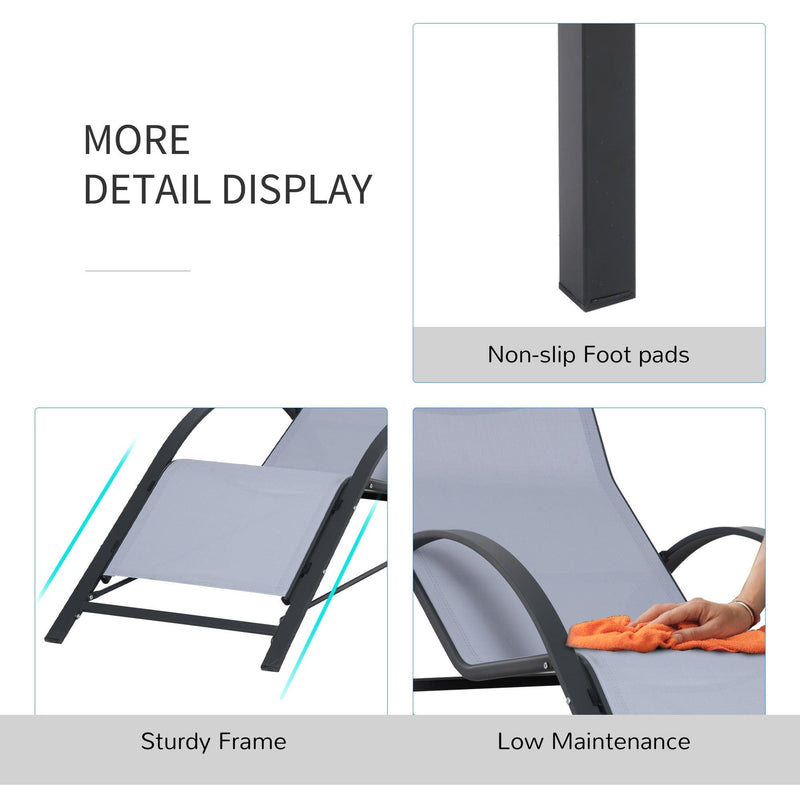3-Piece Sun Loungers With Table