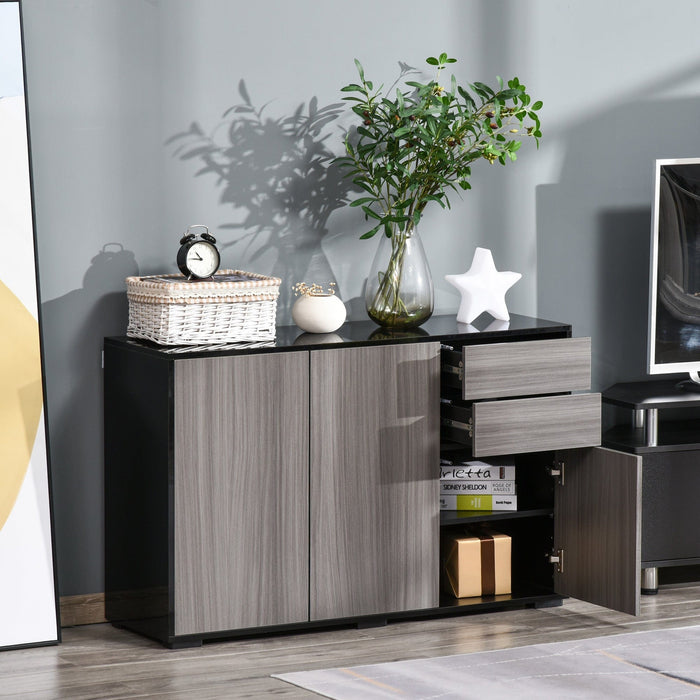 Modern Storage Cabinet For Living Room, L117 x W36 x H74cm