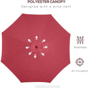 3m Tilting Garden Parasol with Crank Handle Outsunny