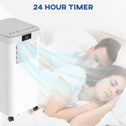 8000 BTU Portable AC w/ Remote, LED Display, Timer Homcom