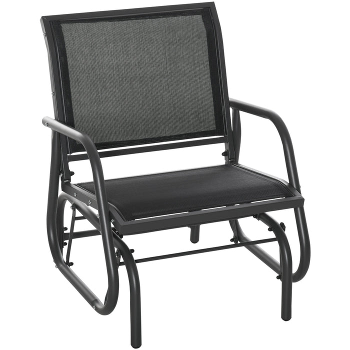 Outdoor Gliding Chair, Dark Grey/Black