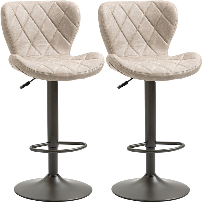 Adjustable Height Barstools Set of 2, Diamond Back Design