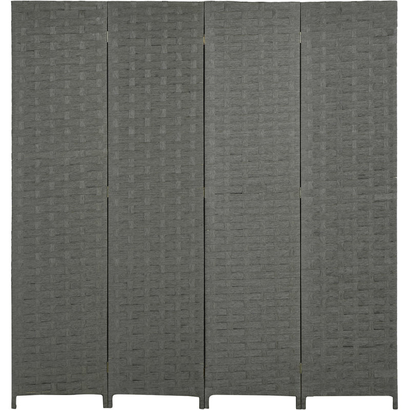 Grey Wave 4-Panel Room Divider, 170cm