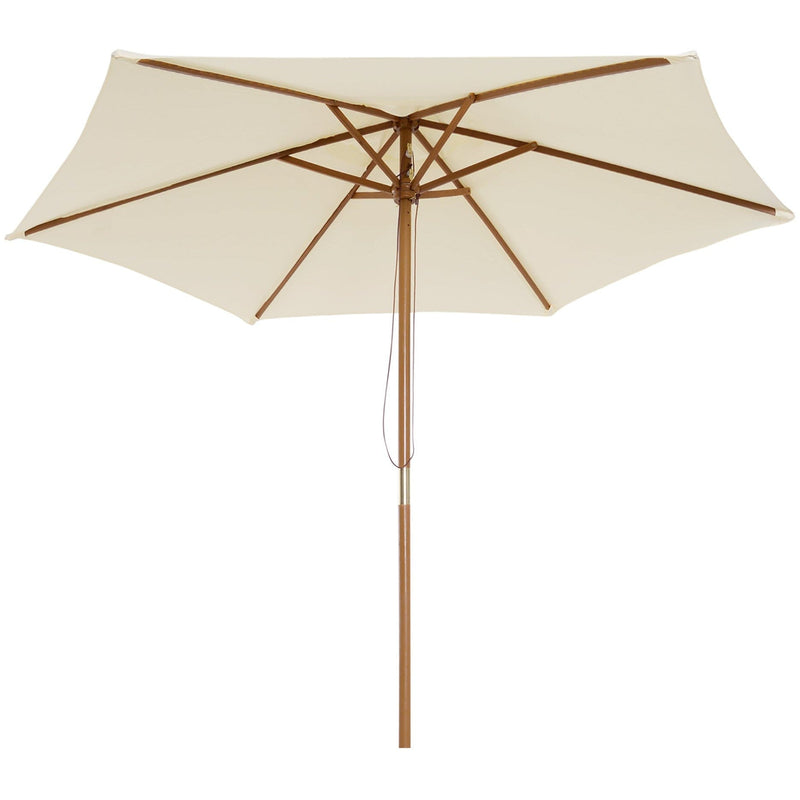 2.5m Wooden Garden Parasol