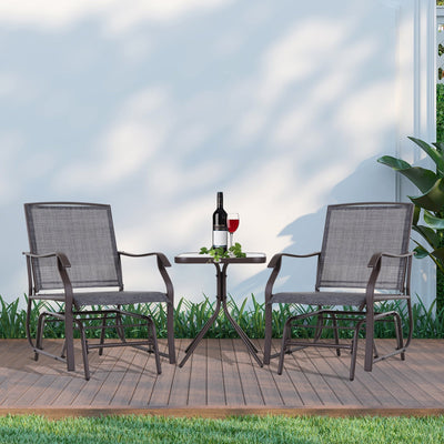 Glider Chair and Table Set, 2 Seater Outsunny