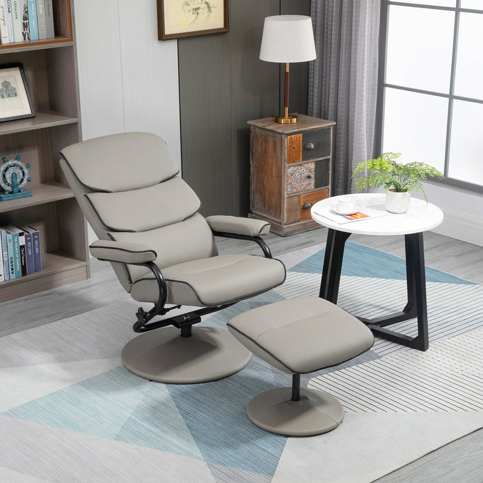 Leather Recliner & Ottoman for Home Office