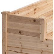 3 Tier Raised Wooden Garden Bed, 124x124 cm Outsunny