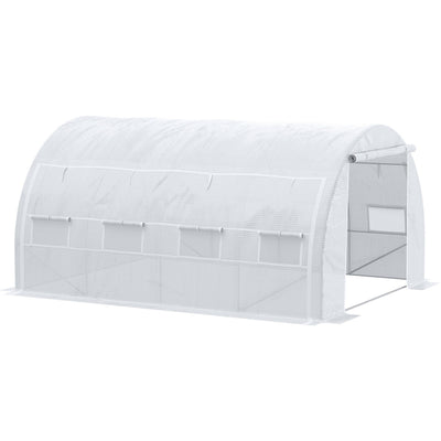 4x3m Polytunnel Greenhouse with Steel Frame Outsunny