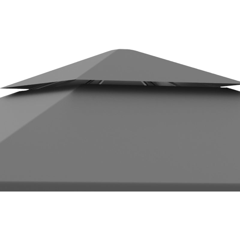 Steel Framed Gazebo with Vented Roof, 3x3m