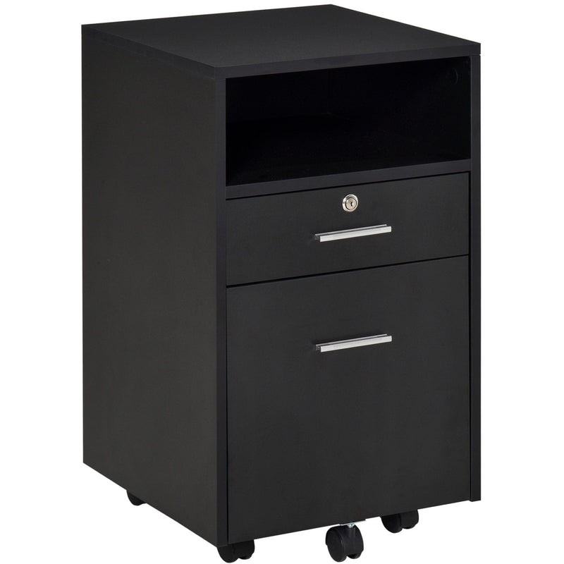 Mobile File Cabinet 39.5x40x60cm Black