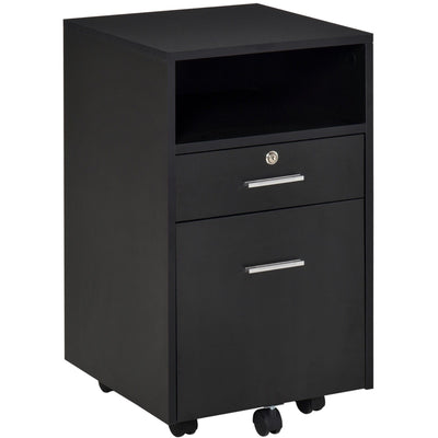 Mobile File Cabinet 39.5x40x60cm Black Vinsetto