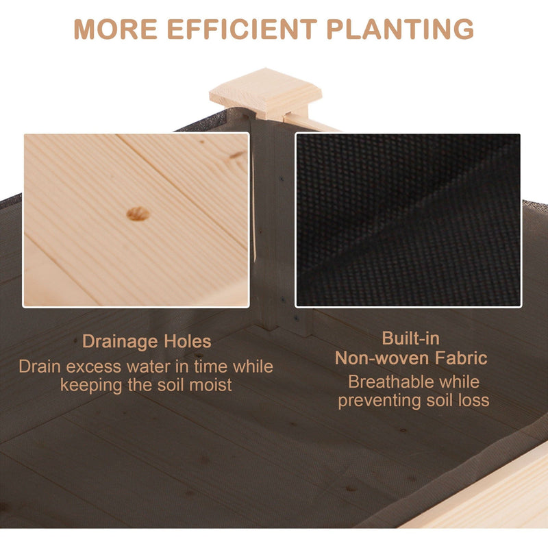 Raised Wooden Flower Beds