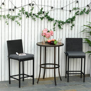 Square Cushions For Outdoor Chairs, 45x45cm, Grey Outsunny