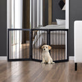 No Screw Pet Gate, Wooden 3 Panel, Freestanding, 160 x 76cm Homcom
