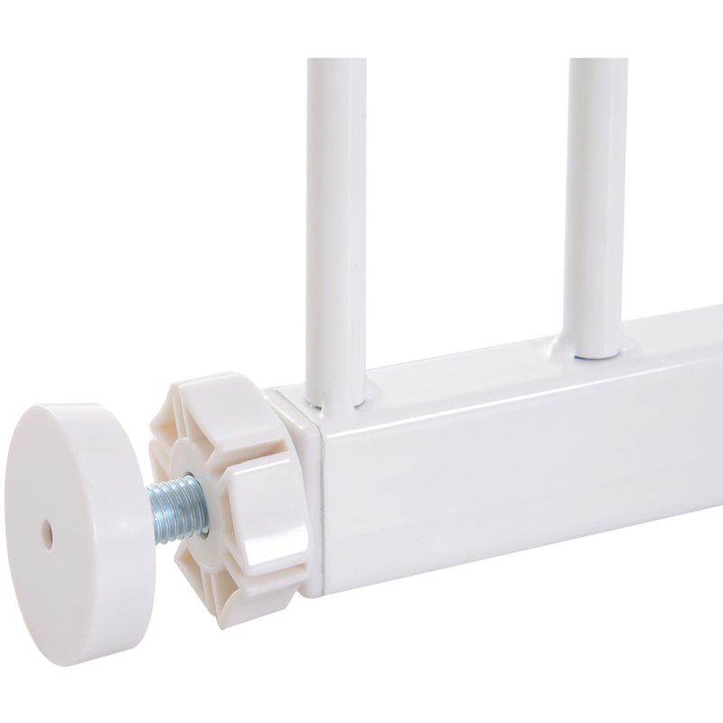 Pressure Fit Pet Safety Gate, Metal Fence, 72-107cm, White