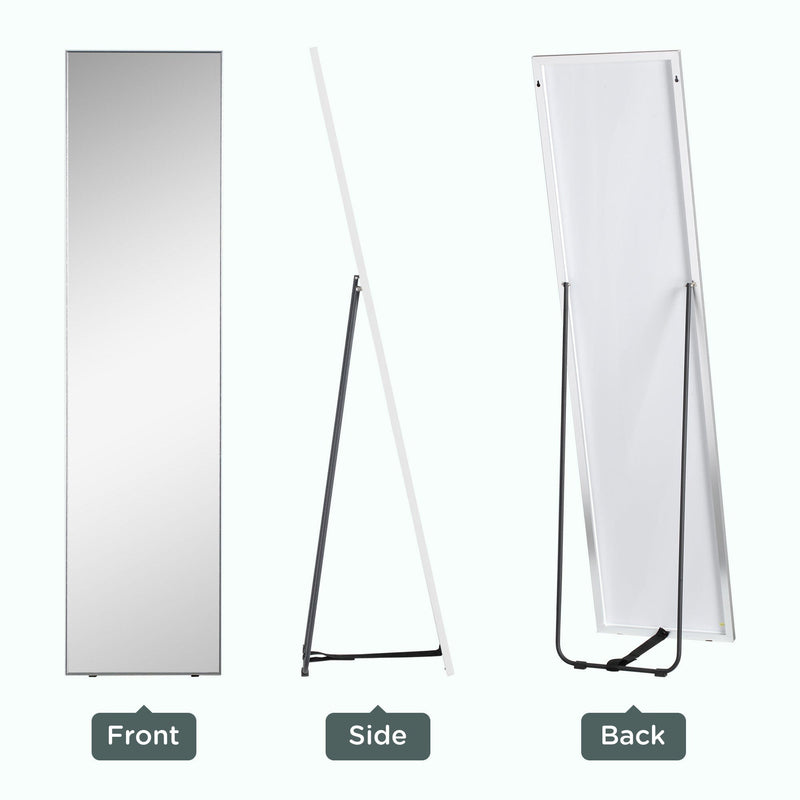 Black Wall-Mounted Full-Length Mirror (160x40cm)