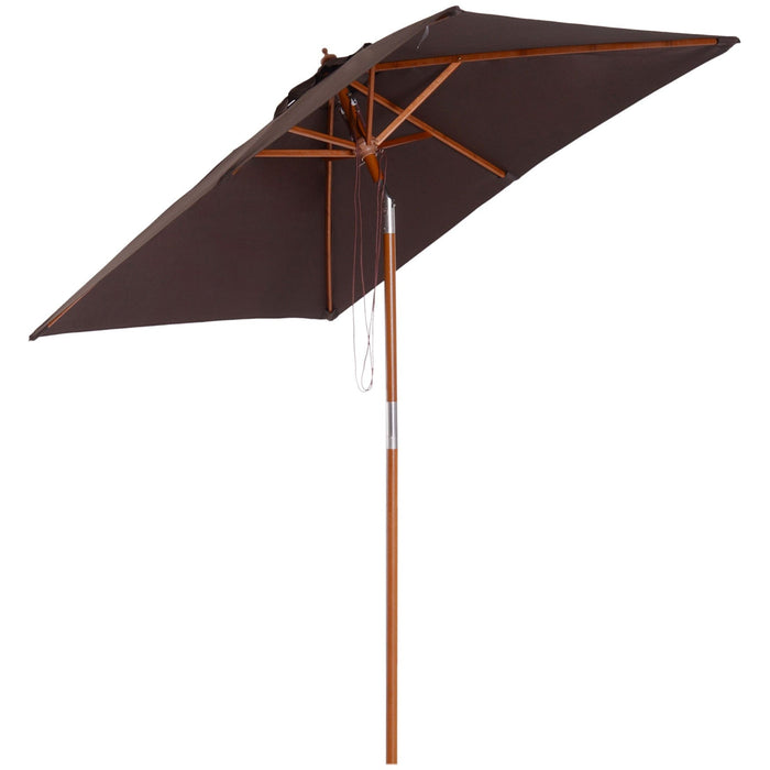 2m Outdoor Tilting Parasol Umbrella, Garden Sun Shade
