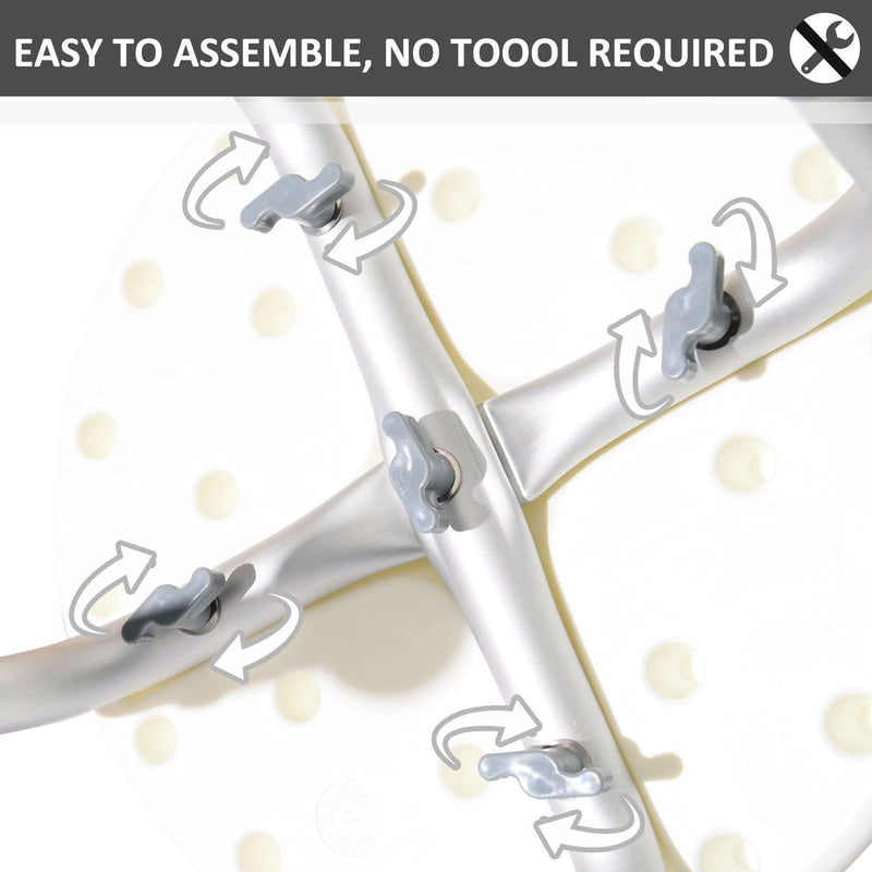 Non Slip Shower Seat, Cream White