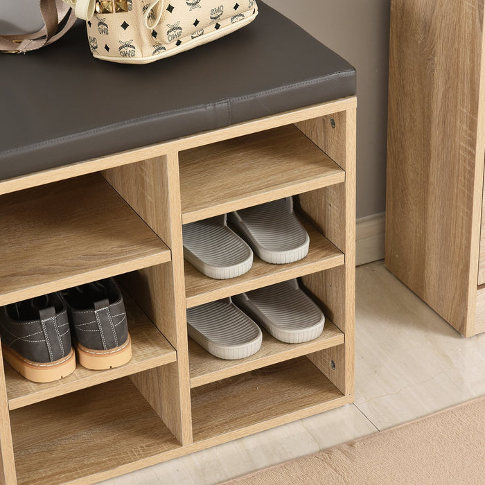 Hallway Bench With Shoe Storage and Cushion