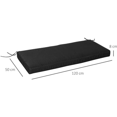 2-Seater Bench Cushion, 120x50x8cm, Indoor/Outdoor Outsunny